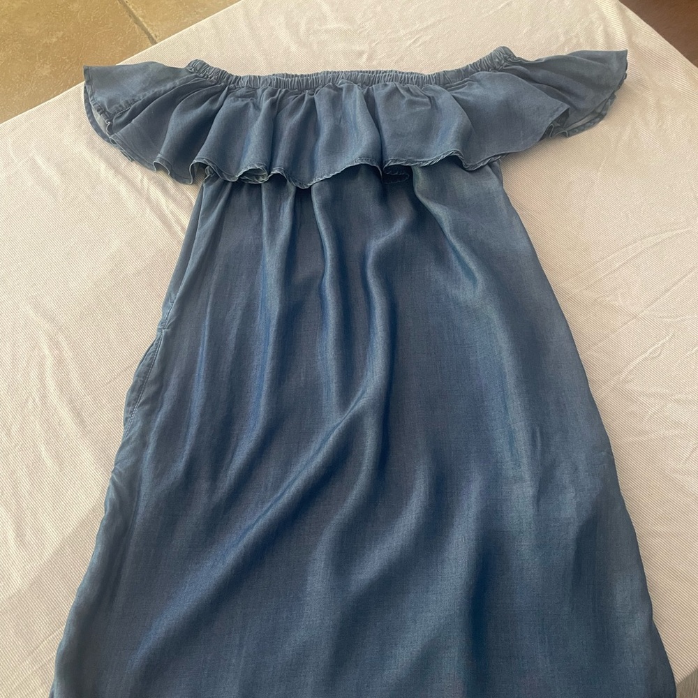 Tommy Bahama Blue Off-Shoulder Dress
